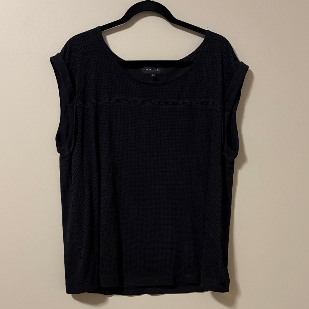 Michel Studio Dark Sleeveless Top